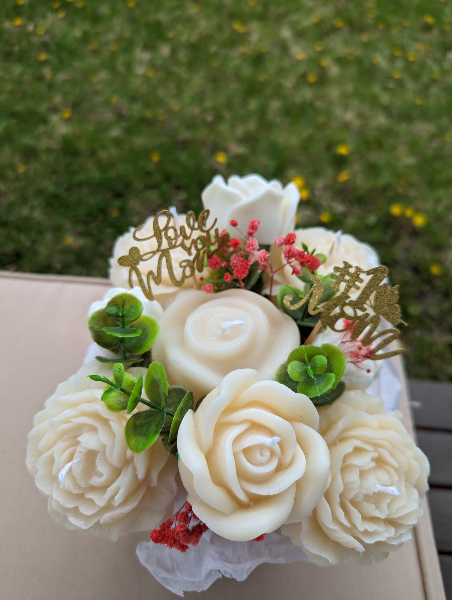 Bouquet-Bougie (candlebouquet) Fête des mères