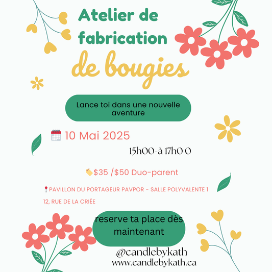 Atelier de Fabrication de bougies: Edition fête des mères